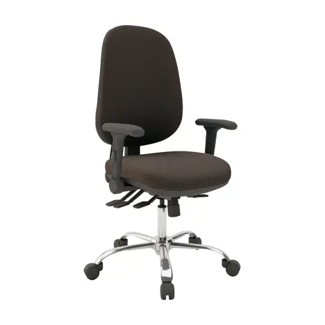 Multi-functional High Back Task Chair - Chrome Base - Folding Arms - Ralstone